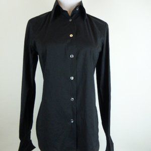 PAUL & JOE France fitted black button up shirt 1 S